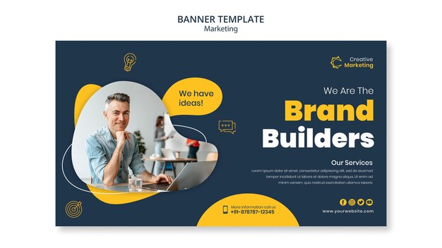 Banner template design with brand builders
