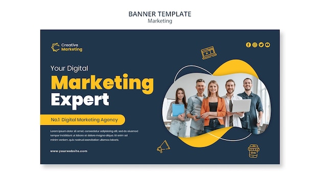マーケティングの専門家によるバナーテンプレートデザイン