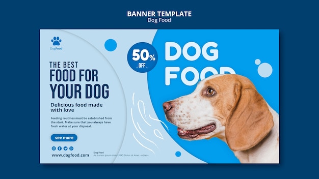 Free PSD banner template dog food