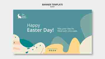 Free PSD banner template for easter day event