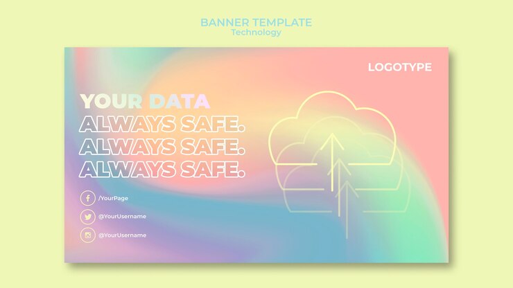 Free PSD banner template for electronic technology