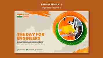 Free PSD banner template for engineers day celebration