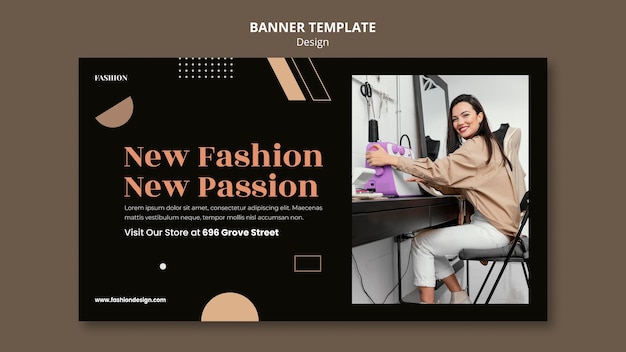 Banner template for fashion designer