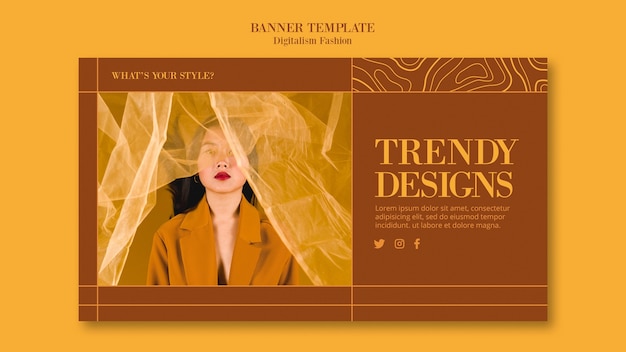 Free PSD banner template for fashion lifestyle