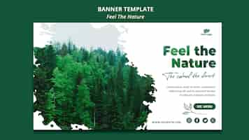 Free PSD banner template feel the nature