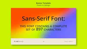 Free PSD banner template for fonts and design