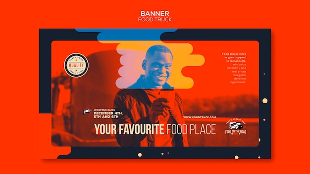 Banner template for food truck business