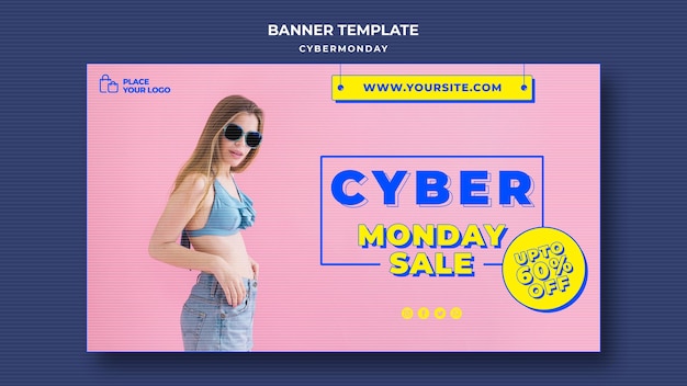 無料PSD サイバーマンデーショッピングのバナーテンプレート