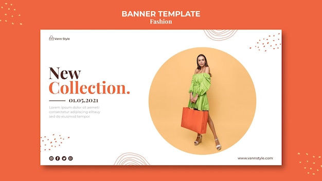 無料PSD ファッションショッピングストアのバナーテンプレート