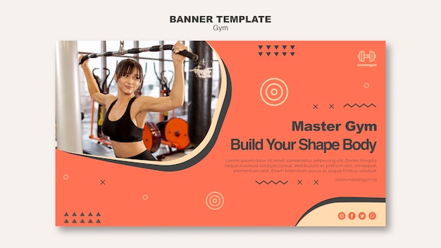 無料PSD ジム活動のバナーテンプレート