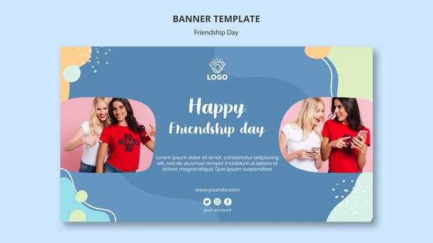 Free PSD banner template friendship day