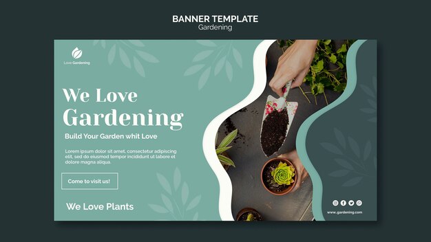 Banner template for gardening