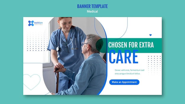 Banner template for healthcare