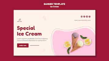 PSD gratuito gelato modello banner