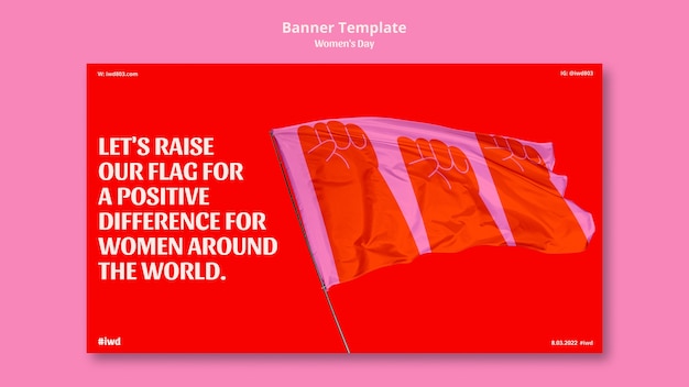 PSD gratuito modello di banner per la giornata internazionale della donna