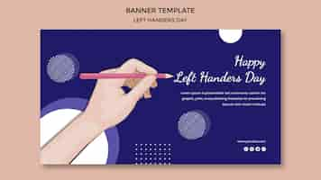 Free PSD banner template left handers day