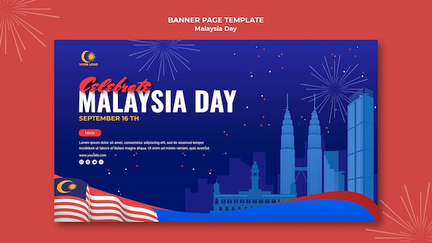 banner template for malaysia day celebration
