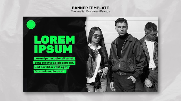 Maximalist Business Banner Template – Free PSD Download