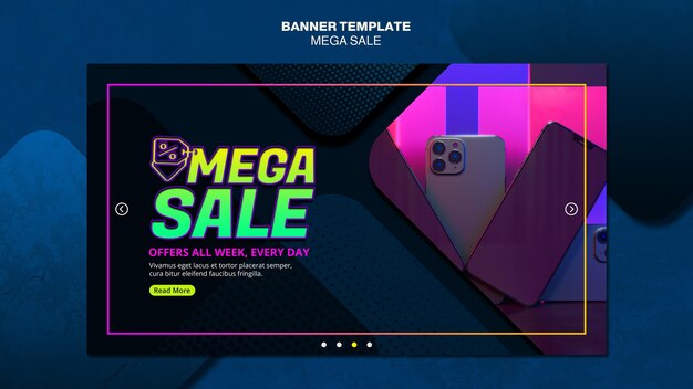 Banner template for mega sale