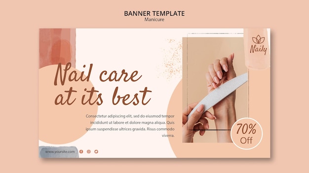 Banner template for nail salon