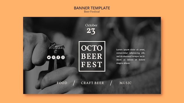 Banner template for octobeerfest