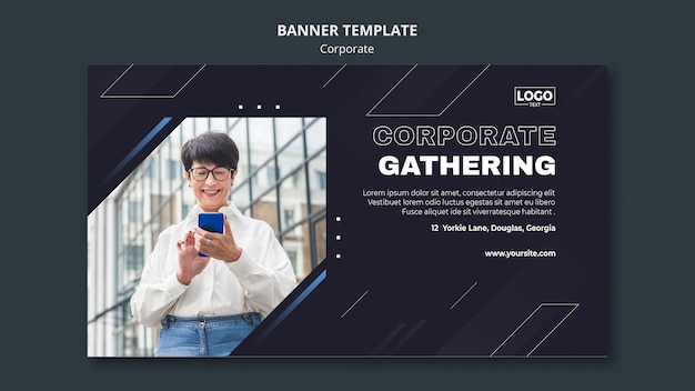 Banner template for professional business corporation