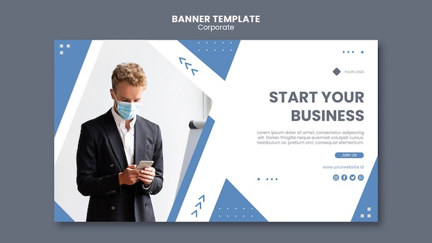 Free PSD banner template for professional business