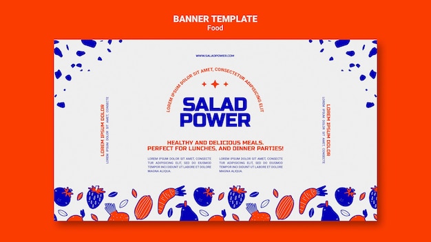 Banner template for salad power