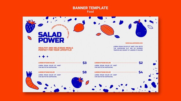 Banner template for salad power
