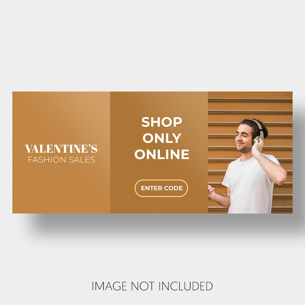 Banner template sales valentine's day