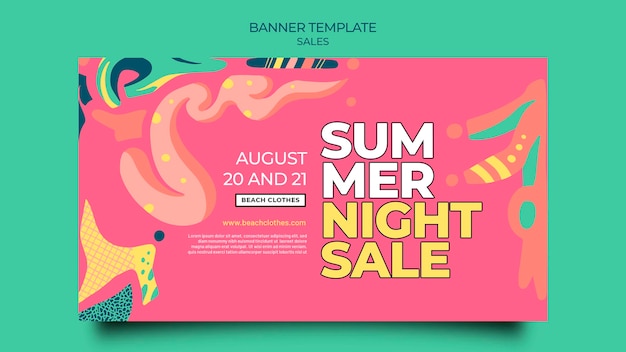 Banner template for summer sale