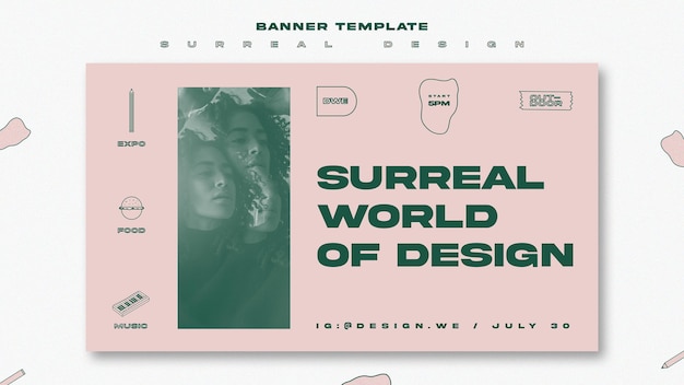 Banner template surreal design