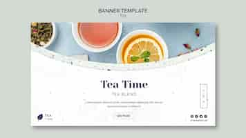 Free PSD banner template for tea time