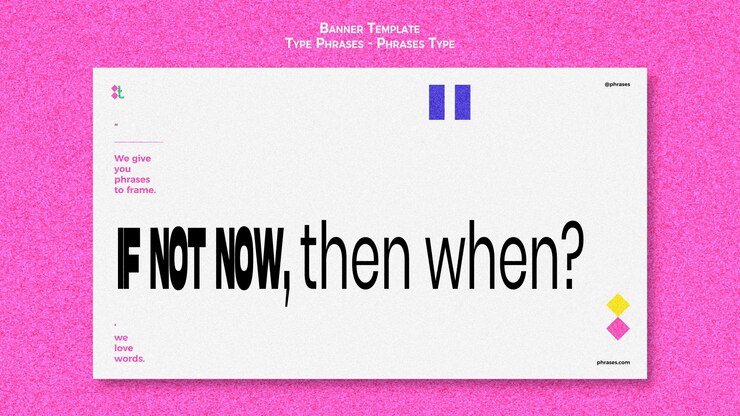 Free PSD banner template for type phrases