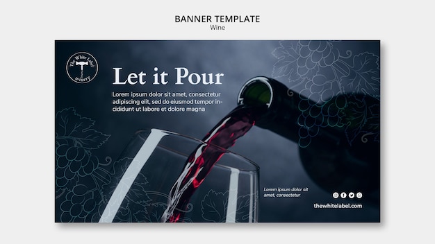 Banner template wine shop