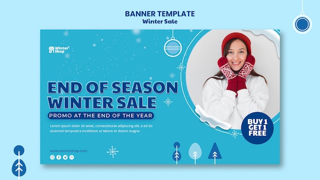 Banner template for winter sale