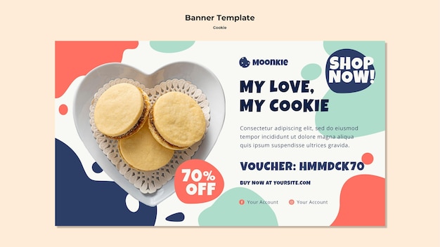 Banner template with cookies