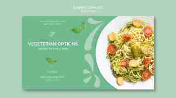 Free PSD banner template with italian food theme