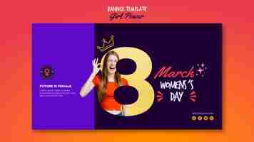 Free PSD banner template for women's day