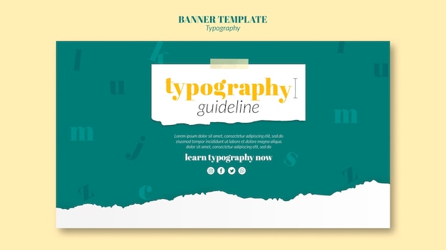 Free PSD banner typography service template