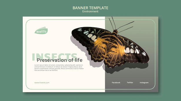 無料PSD 環境デザインのバナー