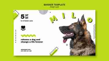 Free PSD banner with pet adoption template