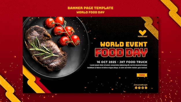 Banner world food day template