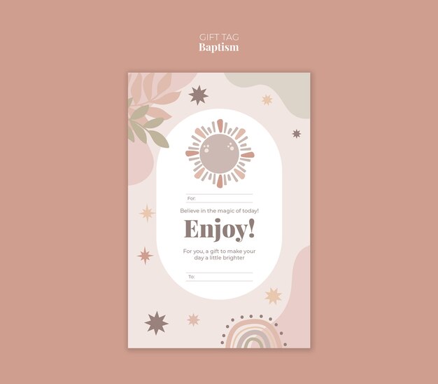 Baptism celebration template
