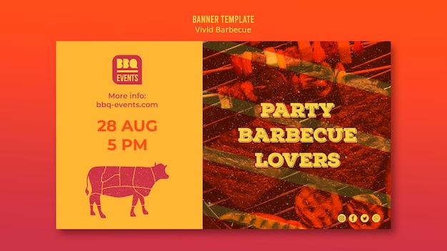 Barbecue concept banner template