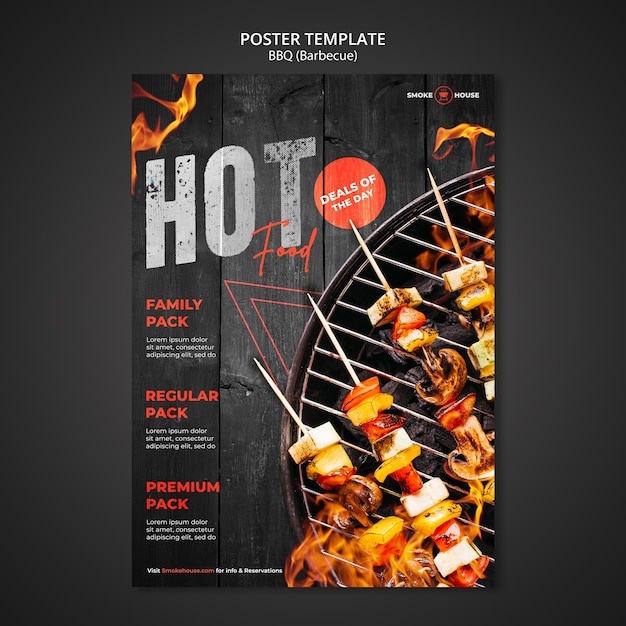 Barbecue house print template