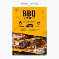 PSD gratuito modello di volantino festa barbecue