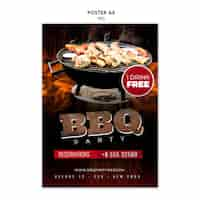 Free PSD barbecue poster a4 template