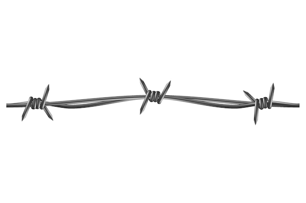 Barbed wire isolated