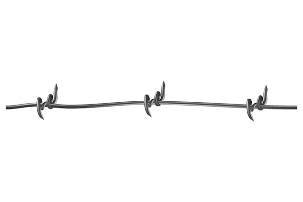 Free PSD barbed wire isolated
